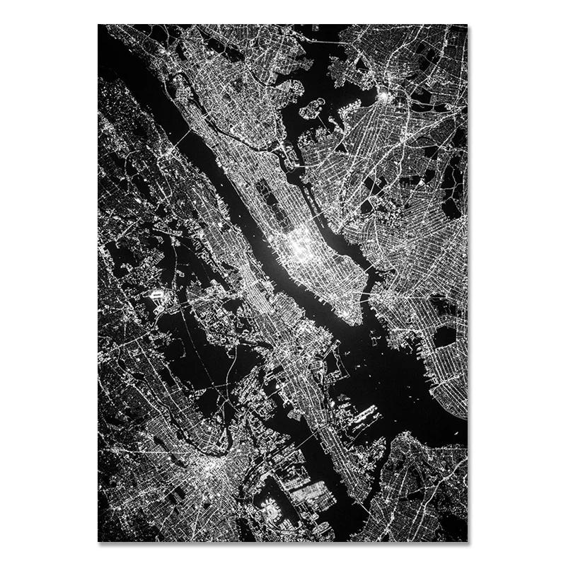 New York City Canvas Painting Posters and Prints, Black and White Wall Art Pictures, Living Room Decoration, Home Decor