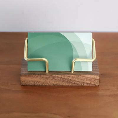 Business Card Holder Organizer Office Desk Display Stand Memo Counter Accessories Tabletop Shelf Home Wooden Card Holder Storage
