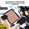 Anti-slip Kitchen Oven Gloves High Heat Resistant Baked Protective Gloves Oven Mitts with Hanging Loop For Baking Cooking