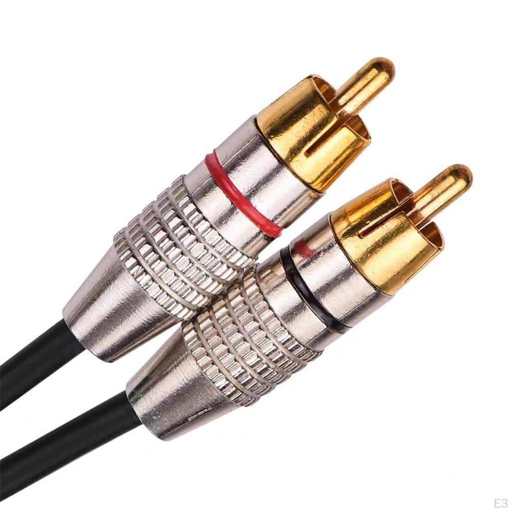2 to Stereo Audio Cable Cord, Professional Male Multipurpose Durable Cord Adapter for Home