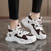 ZYCK-6 new 2025 sports shoes leather surface heightening shoes women's shoes color matching platform student fashion Korean version tide