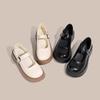 Mary Jane women's shoes 2025 new summer British small leather shoes round head one-word buckle belt thick sole shallow mouth single shoes children