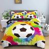 3D Football Print Duvet Cover Queen/King Size Soccer Sport Bedding Set For Boy Kids Gifts Ball Game Theme Quilt Cover Pillowcase