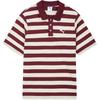 Retro Striped Casual Lightweight Short Sleeve Polo Shirt Unisex Tops 696374-28