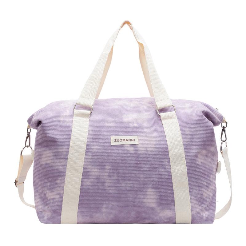 

Дорожная сумка для коротких расстояний, женская легкая сумка для выездного багажа, вельветовая сумка для хранения вещей фиолетовый