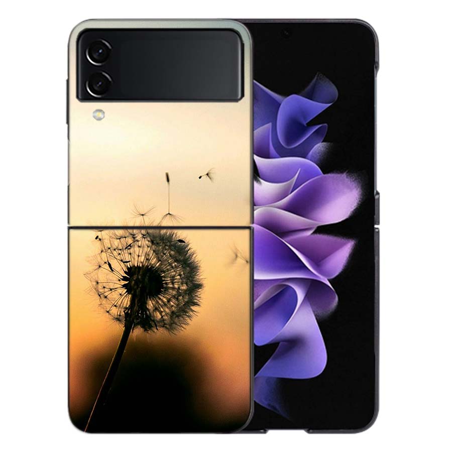 

Dandelion Seeds For Samsung Galaxy Z Flip 5 4 3 Case Shockproof Hard Cover Phone Z Flip 6 7 5G Z Flip 5 4 5G TPU PC Hard Coque Galaxy Z Flip