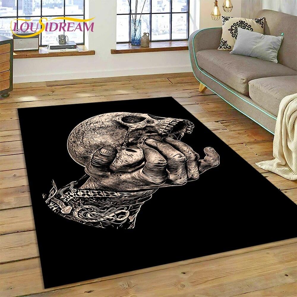 Viking Nordic Odin Valhalla Cartoon Valknut Carpet Rug for Home Living Room Bedroom Sofa Doormat Decor,kid Area Rug Non-slip Mat