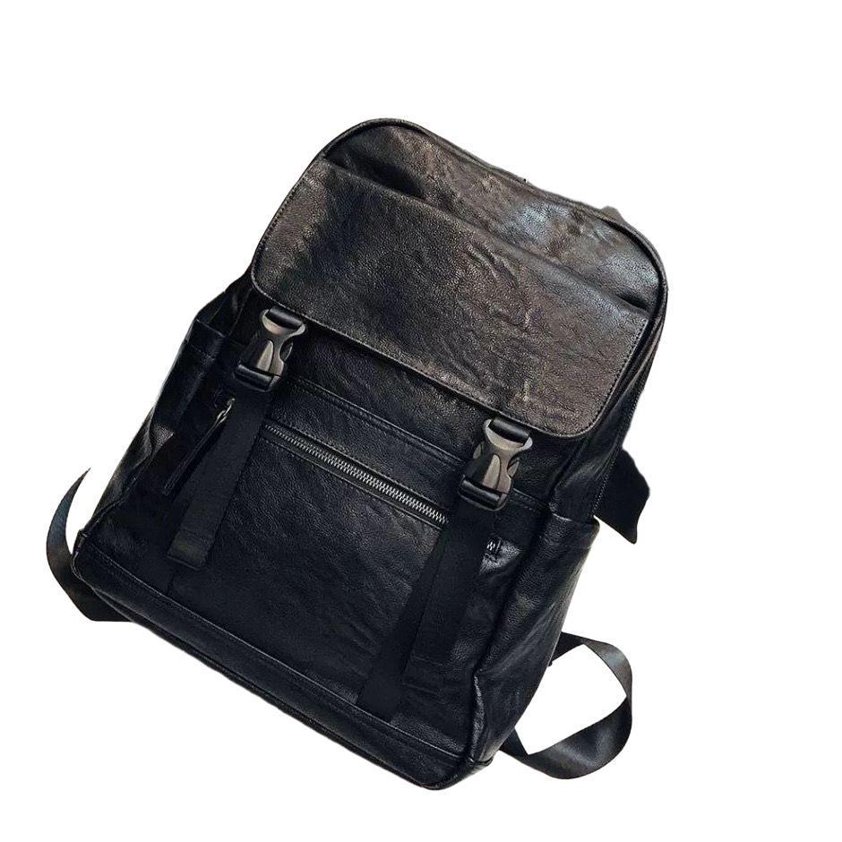 Men's Trendy Large Capacity Leather School, Business & Travel Backpack