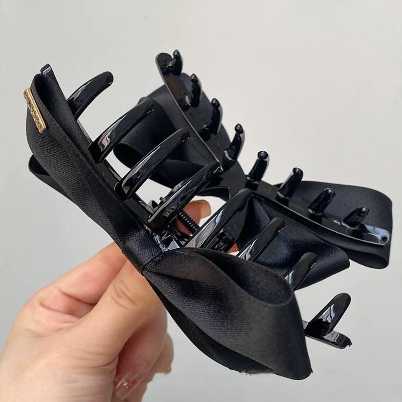 French Elegant Hair Clip Black Bow Claw Clip Butterfly Hair Clip Women Girl Back Of Head Tie Hairpin Fashion Hair Accessories