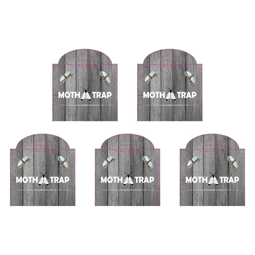 

5 шт. ловушки для моли с феромонами Prime Мощные ловушки для моли (Текстура древесины)