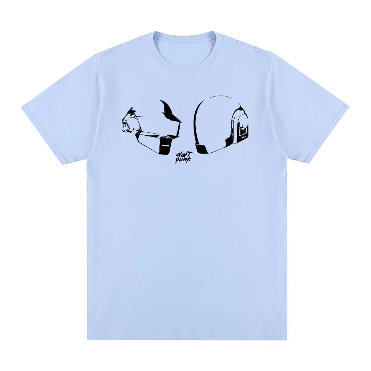 

Daft Punk Vintage T-shirt Helmet Random Access Memories Electronic Music Tribute Cotton Men T shirt New Tee Tshirt Womens Tops 4XL