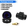 2“ 52mm Water Temperature Gauge 40-140 Celsius 7 Colors Backlight Water Temp Sensor Joint Pipe Sensor Hose Adapter For 12V Car