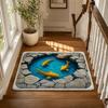 Mystic Koi Pond Floor Mat Flannel Rug Non Slip Absorbent Soft Washable for Entryway Hallway Bathroom Kitchen Decor