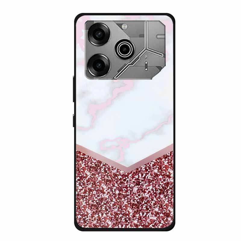 For Tecno Pova 6 Pro Case Marble TPU Silicone Soft Back Cover Phone Cases for Tecno Pova6Pro 5G LI9 Protector Mica Painted Coque