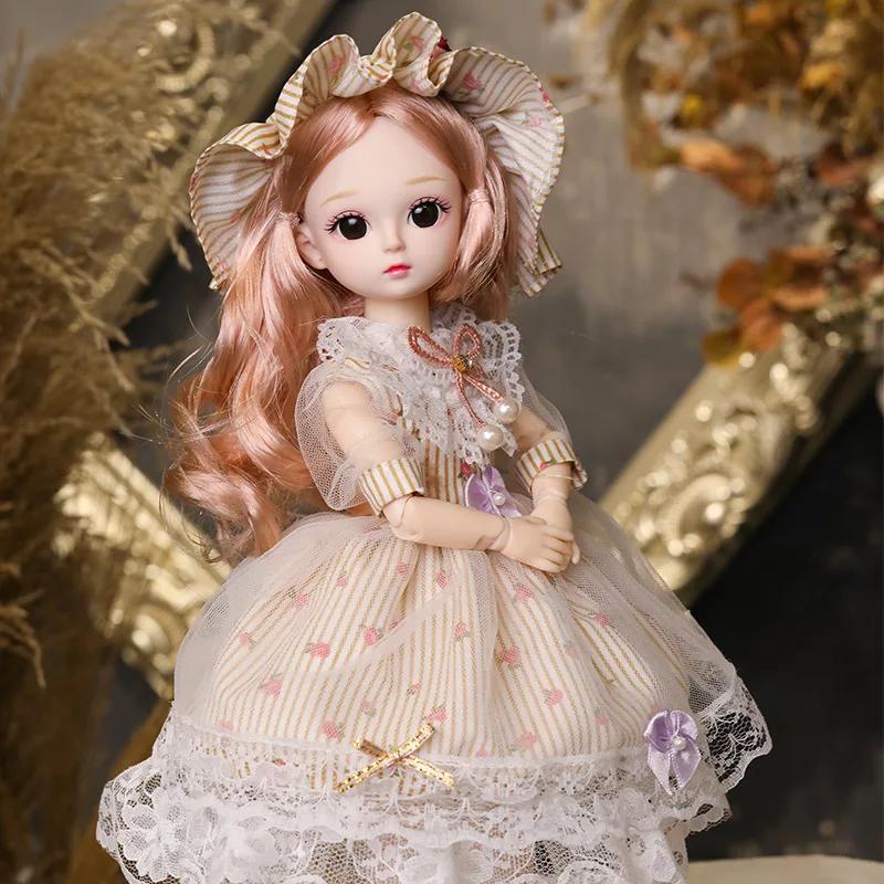 30cm 1/6 BJD Dolls Little Girl Cute Dress Up 21 Removable Joint Doll Princess Fashion DIY Toy Gift Girl