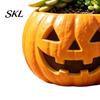 Weatherproof Resin Pot for Flowers Halloween Pumpkin Planter, Jack-O-Lantern Flower Pot, Decorative Autumn Gift Plant Lovers Succulents Fall