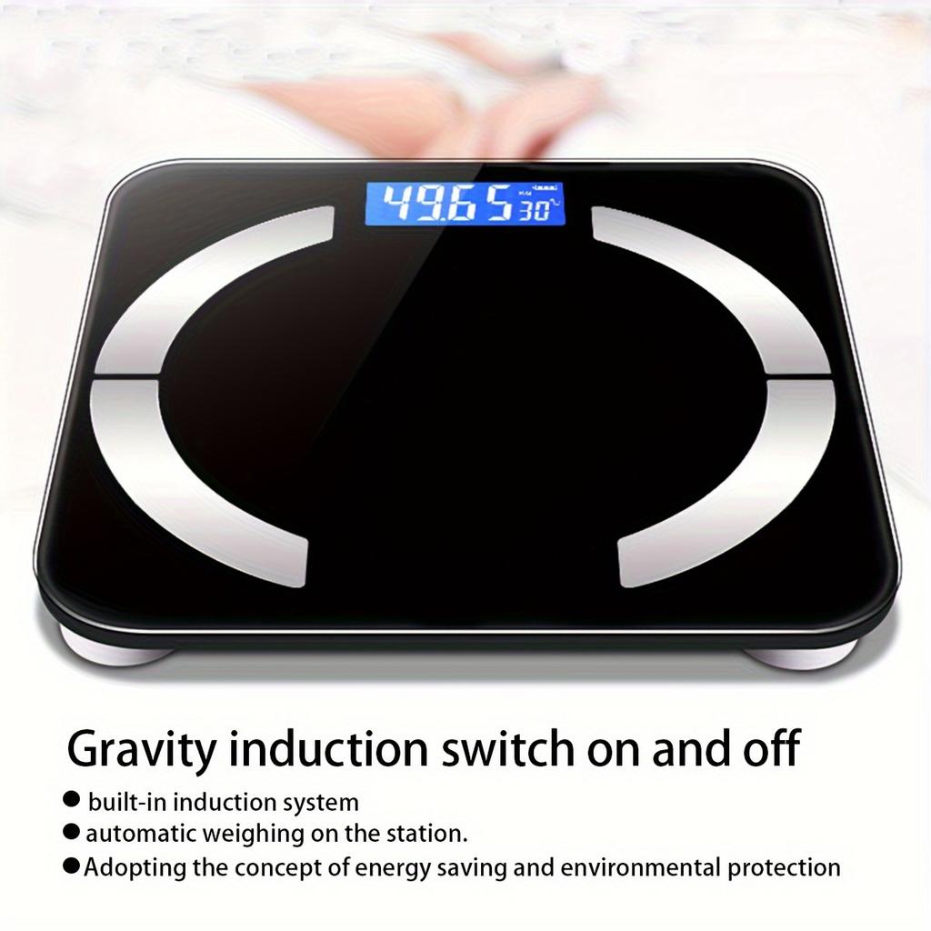 1pc Intelligent Digital LED Weighing Scale, Weighing Scale for Fat Measurement, Wireless AAP for Smart Phones.