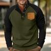 Spring and Autumn Men's Outdoor Casual Stand Collar Loose Corduroy Color Pullover Hoodie
