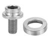 M8*15mm Mountain Road Bike Crank Bolt Bottom Bracket BB Axle Screws Kit with Dust Cap & Washer