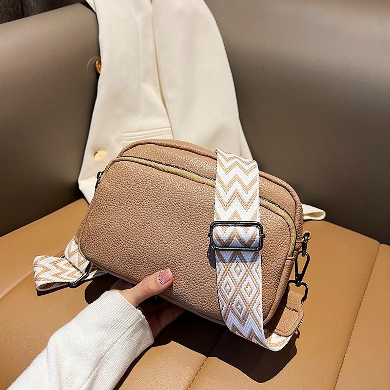 Minimalist Multi Layer Faux Leather Shoulder Bag Fashion Crossbody Purse for Women KTB