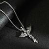 Herren Drachenflügel Anhänger Halskette Wikinger Kreuz Metalllegierung Gothic Schmuck Einzigartiges Geschenk für Ihn