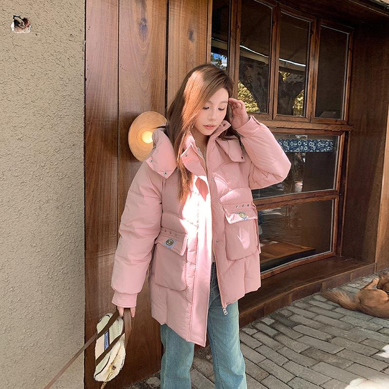 Women's medium and long cotton-padded clothes 2025 new versatile fashion loose women's cotton-padded jackets winter thickened hooded