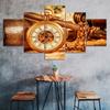 Vintage Anhängeruhr Uhr Halskette Leinwand 5-teilig Fünfteiliger Wanddruck Modernes Kunstposter Bild Heimdekoration Geschenk für Ihn Für Sie