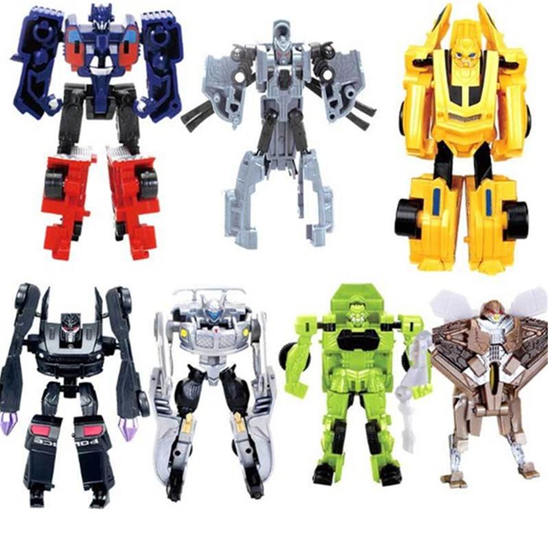 Mini Transformationsroboter Auto Actionfiguren Spielzeug Kunststoffe Anime Deformation Hubschrauber Fahrzeug Lernspielzeug für Kinder Jungen Geschenk