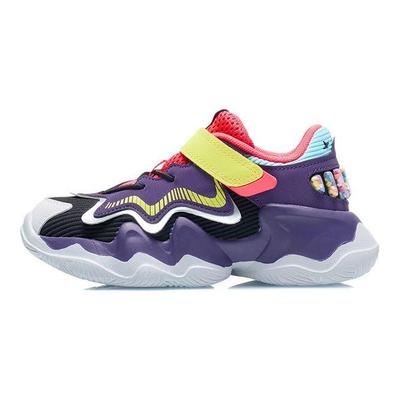 Li Ning Kids Non-Slip Wear-Resistant Low-Top Running Shoes Kids Running Shoes Purple YKNR090-5