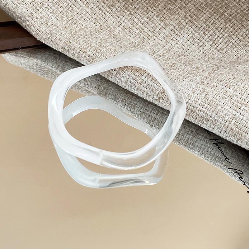 Luxuriöses europäisches & amerikanisches geometrisches offenes Acryl-Armreif-Armband