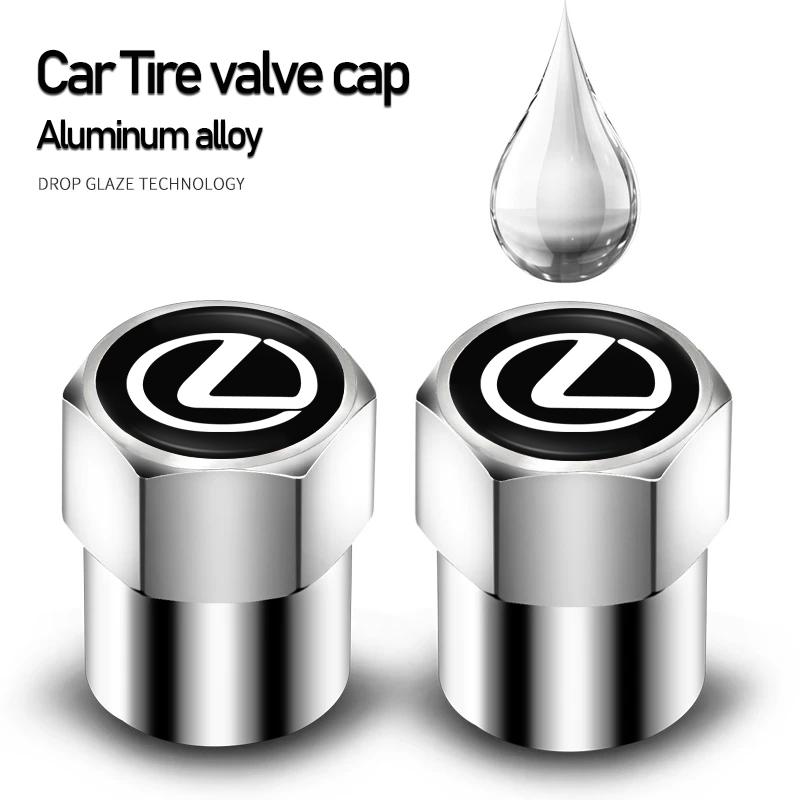 4Pcs Styling Wheel Tire Valve Air Stem Cap Duust Covers For Lexus GX460 Fsport IS200 LC500 IS220d GS430 RX270 IS200t NX RX450h