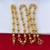 18K Gold Plated Men's Prayer Bead Necklace - Solid Round Gold Chain, Elegant and Simple Gift