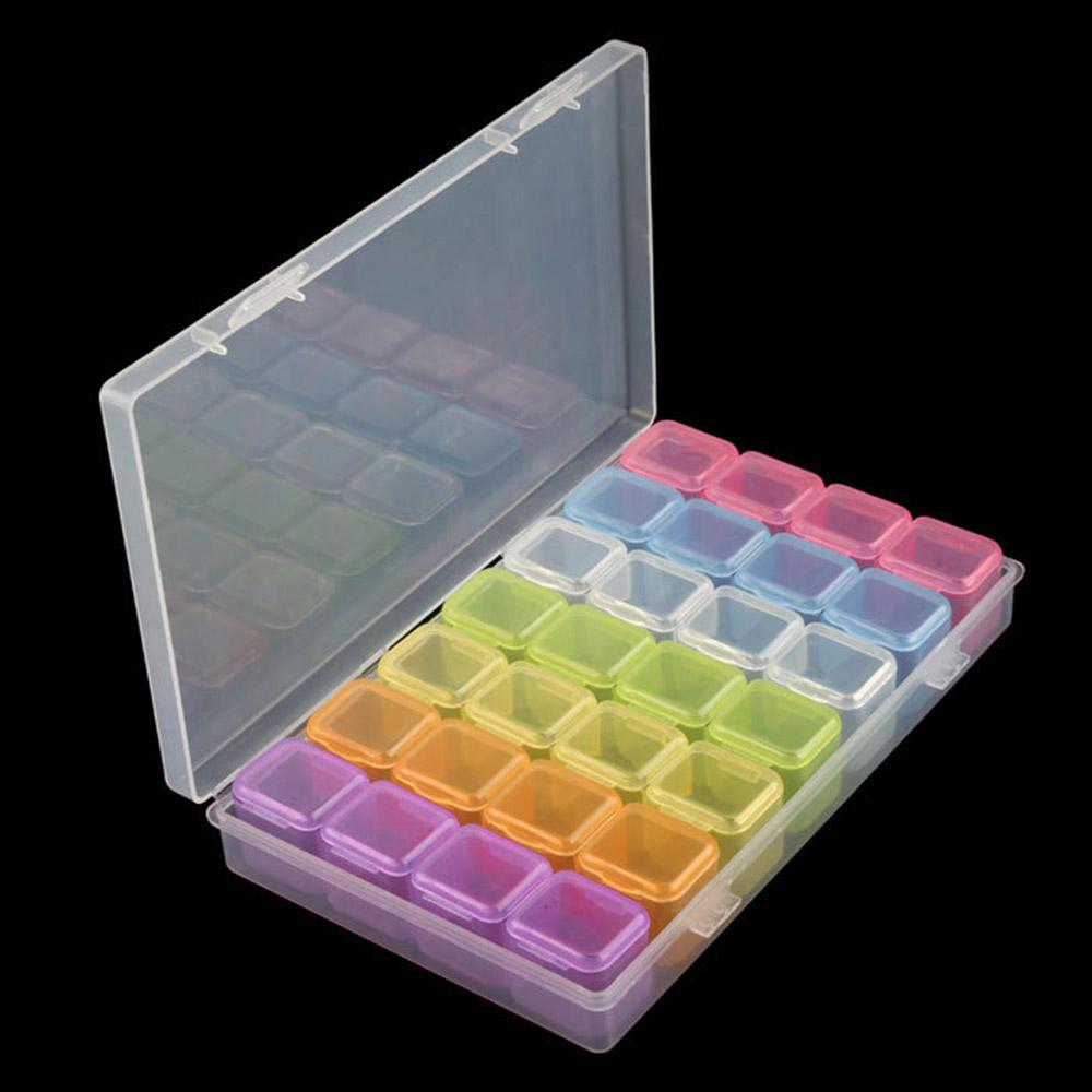 5D DIY Diamond Painting Tools Accessories Storage Box Container Diamond Embroidery Accessories Drill Box Mosaic Container Case