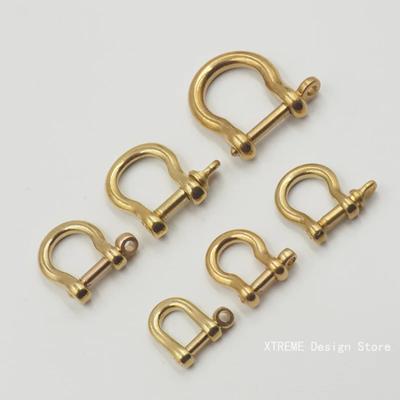 Mosquetón de Latón Macizo Grillete de Arco en D Llavero Gancho para Llavero Conector de Junta Roscada Hebilla Accesorios para Bolsas