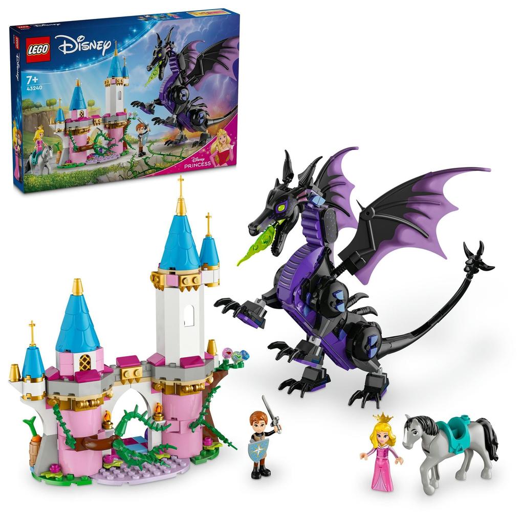 LEGO Disney Princess Maleficent As a Dragon Toy Present Birthday Block Christmas Girls Boys Children 7 Years Old 8 Years Old 9 Years Old Elementary