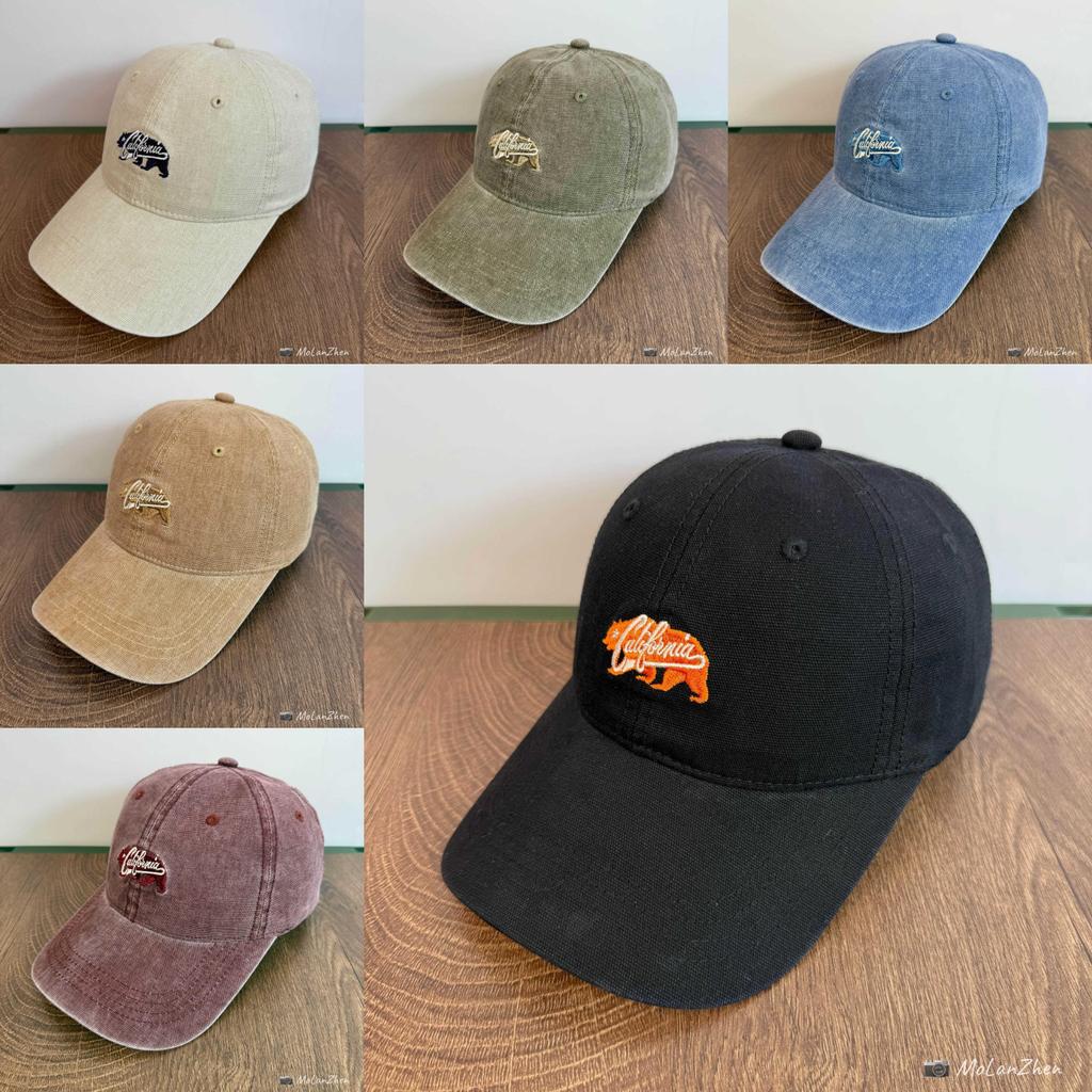 Bear Embroidery Baseball Cap With Wide Brim For Men Women Summer Sunshade