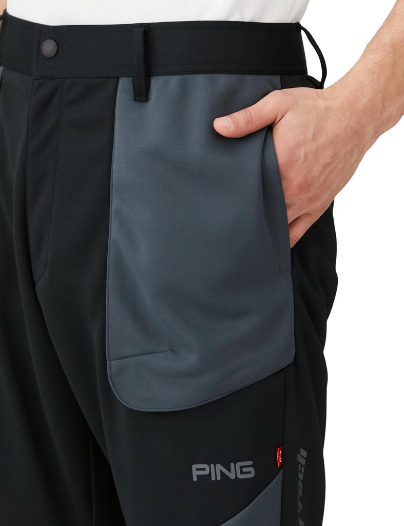 PING Apparel Men's AddElm Series Shorts (Add.03/boost: Body Support & All-Direction Stretch) / Golf Conditioning / 621-4132101 010_Black, Size 3L