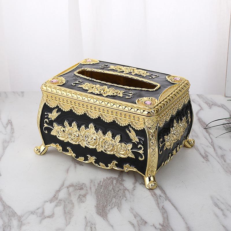 Napkin Extraction Paper Box European Style Plastic Kitchen Napkin Dispenser Storage Box Organizer Desktop Home Decorative
