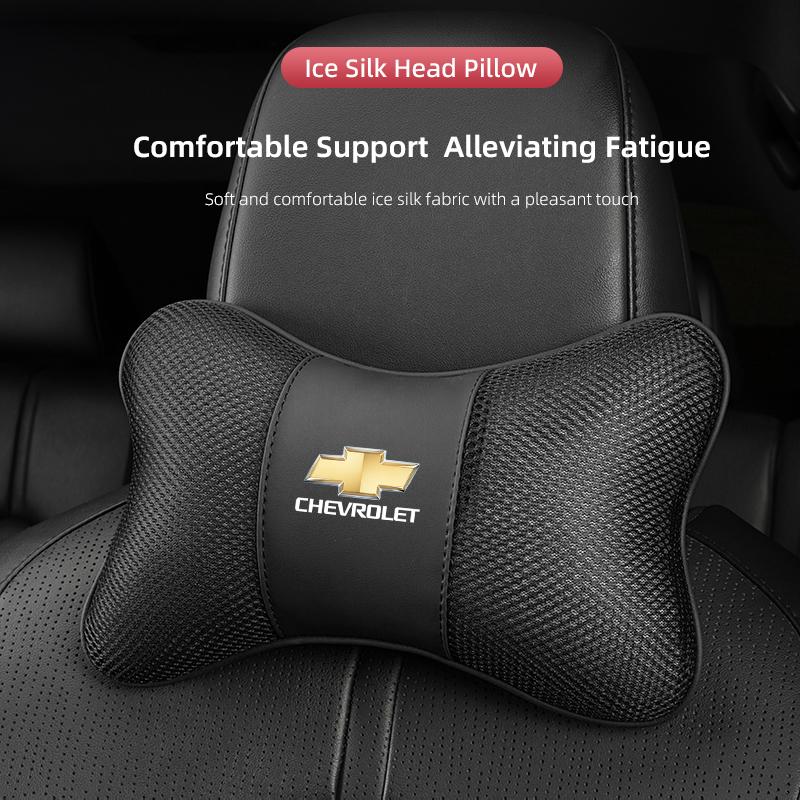 High-end Ice Silk Car Seat Headrest Memory Foam Comfort Pillow Auto Interior For Chevrolet CRUZE Spark Captiva Tracker Epica Z71