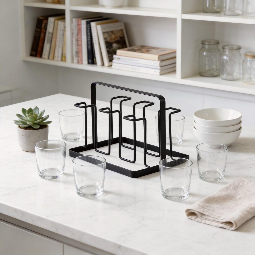 Home Kitchen Glass Tea Water Cups Set With Heatresistant Leadfree Glass For Hot Beverages