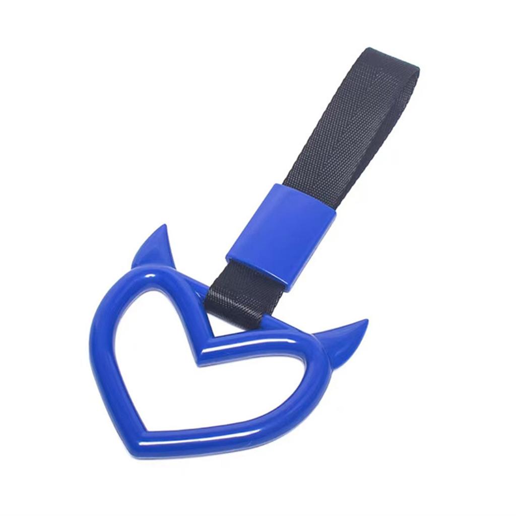Car Handle Devil Heart Hanging Ring Hand Strap Train Bus Handle Bumper Warning Ring Auto Interior Decorative Accessories