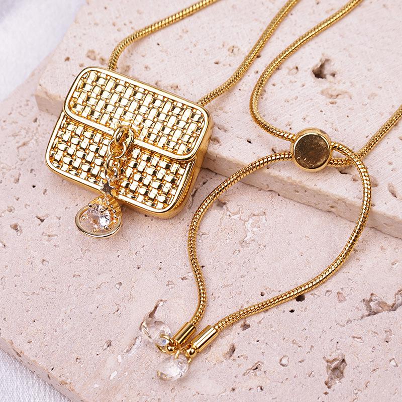 Корейская коллекция минималистичных сумок и ожерелий серебряный