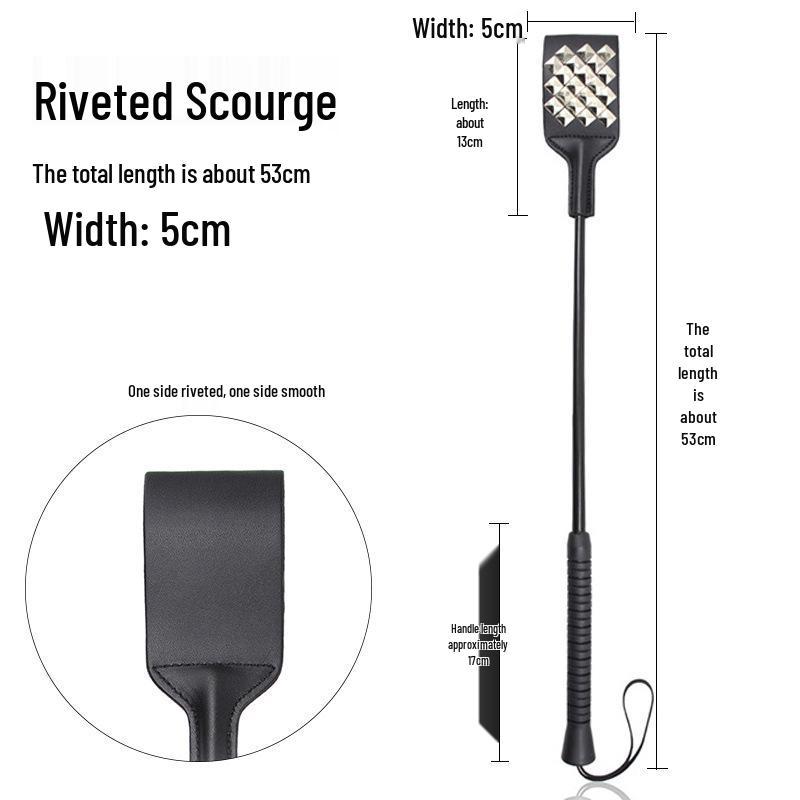 Long Handle Rivet Horsewhip: Erotic Spanking & Discipline Toy