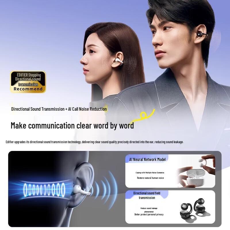 EDIFIER Comfo Clip Q Open-Ear Bluetooth Earbuds