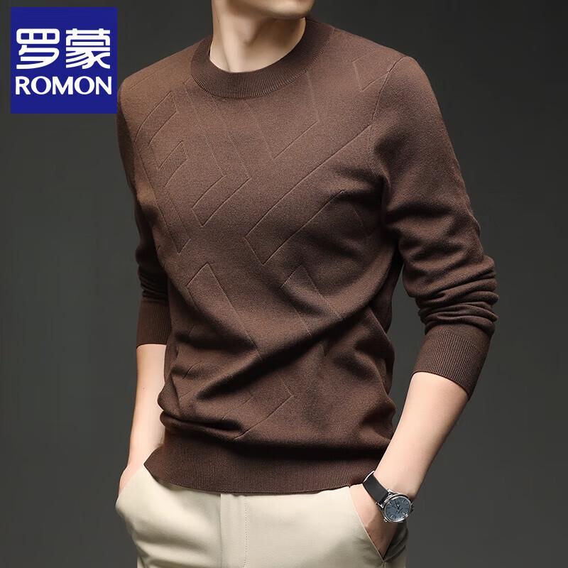

Luomeng Men s Silk & Wool Blend Round Neck Knit Sweater 2XL