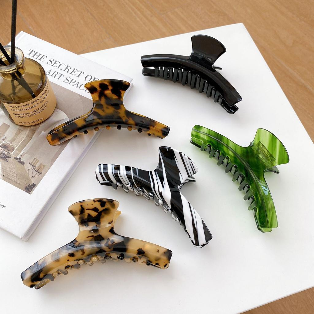 Large Quality Premium Hair Claw Clip For Women Made From Acetate With Patterns Beautiful