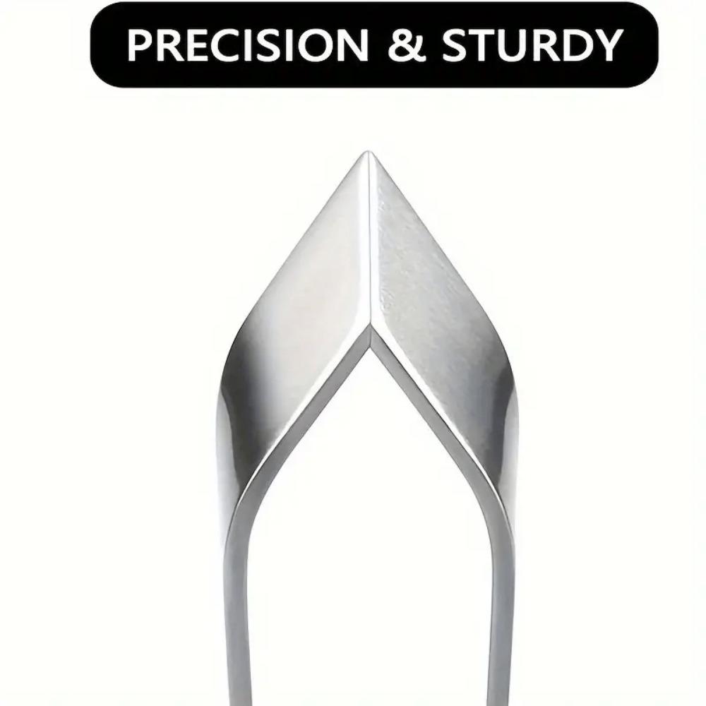 1 Stück Edelstahl Fischgrätenpinzette, Schräges Entfernwerkzeug für Entenfedern, Essentielles Fischverarbeitungs-Küchengerät