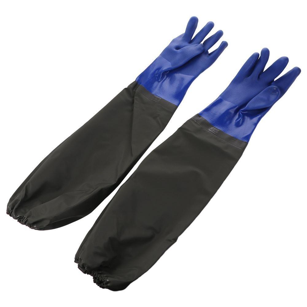 1 Pair Lengthened Rubber Glove Reusable Work Safe Gloves Labor Protection Waterproof Gloves  Kitchen 1 Pair