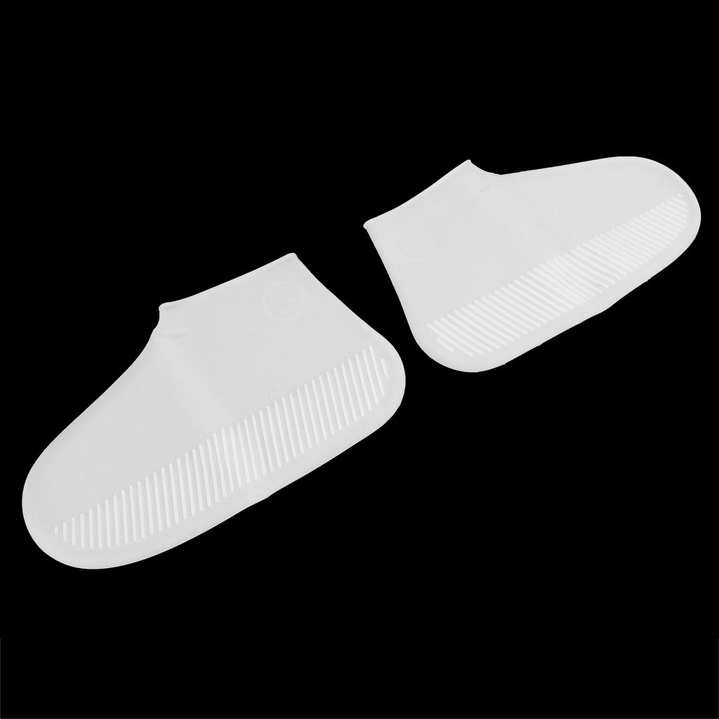 Silicone Rain Shoe Covers Waterproof Snow Shoe Protectors Non Slip Foldable Shoes Boots Overshoes White