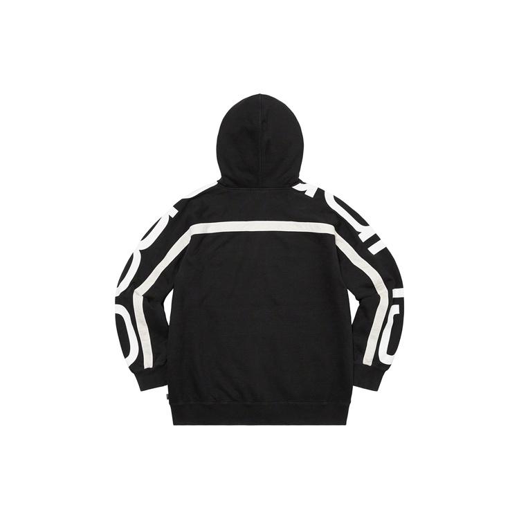 Supreme Big Logo Paneled Zip Up Hooded Sweatshirt 'Red White' Men's SUP-FW20-305